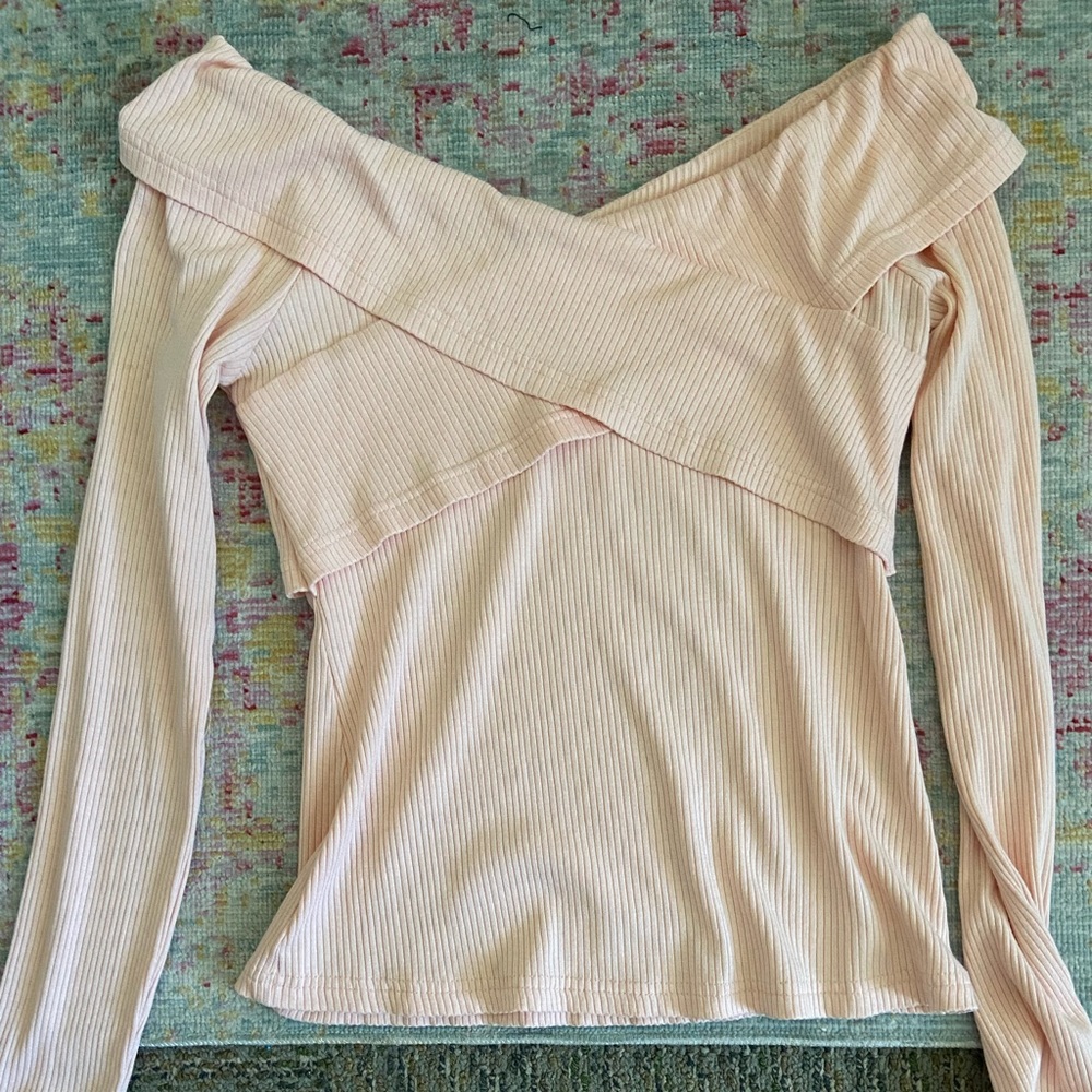 By the Way Pink off shoulder top